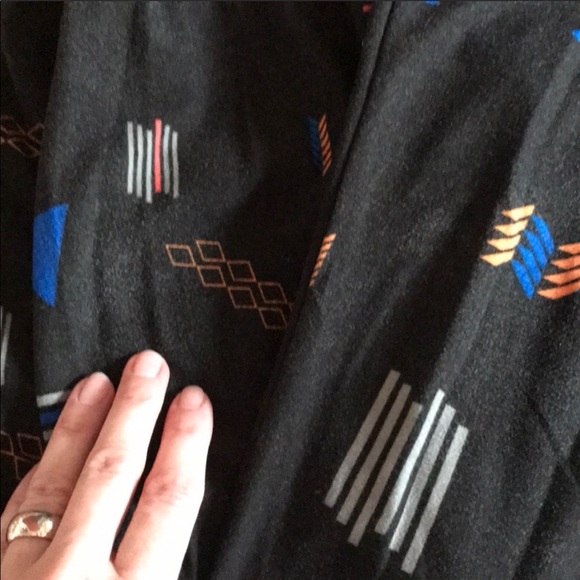 LulaRoe Bundle of 3 OS Leggings CLOCKS TRIBAL - Picture 5 of 7
